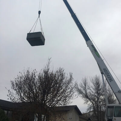 Crane Lifting Object